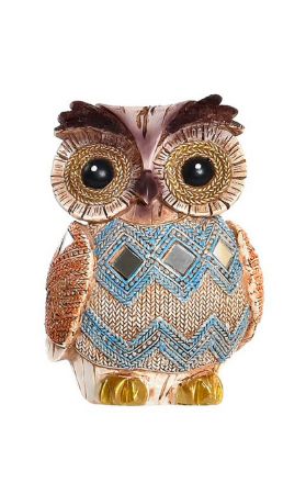 Picture of FIGURE RESIN MIRROR OWL 